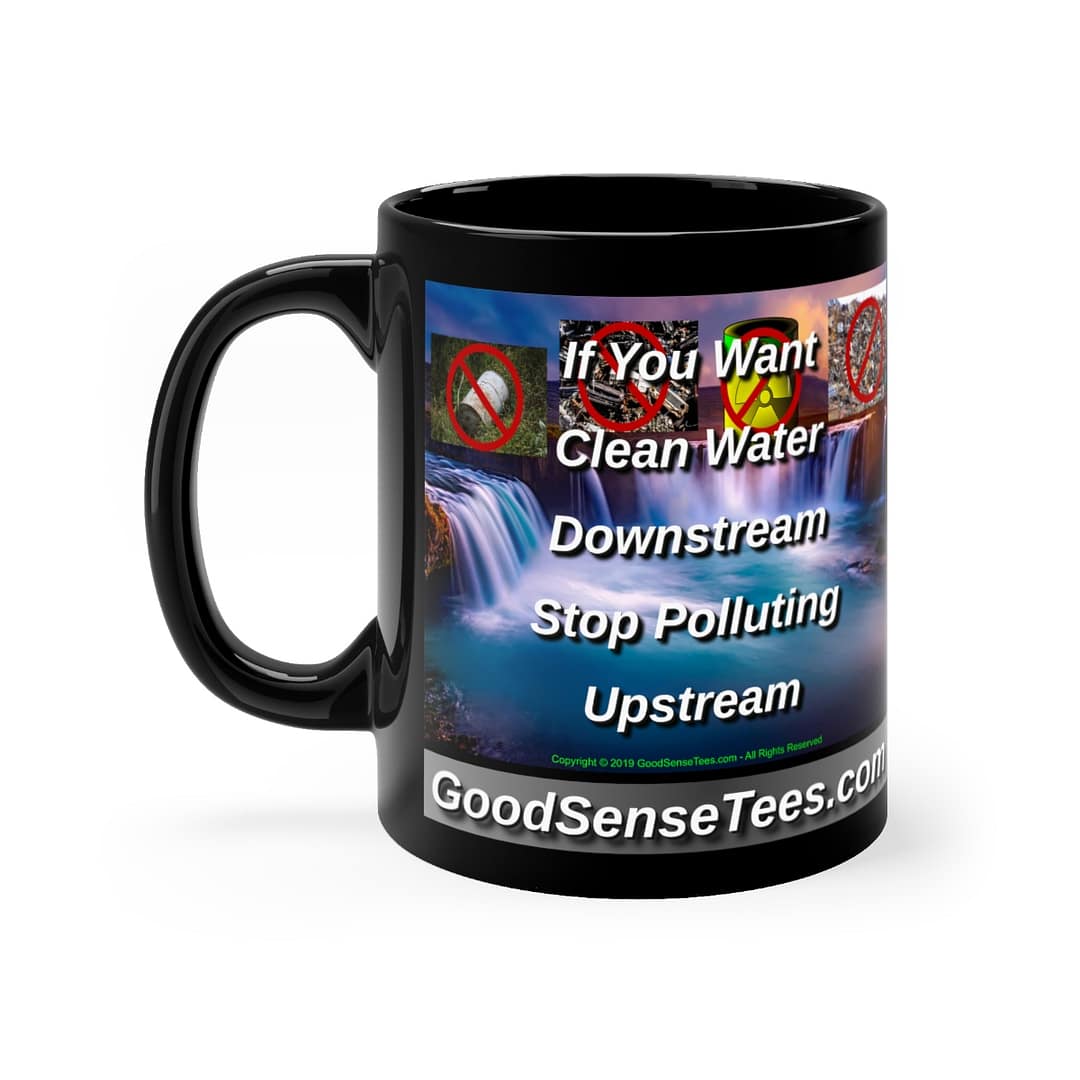If You Want Clean Water Downstream, Stop Polluting Upstream - 11oz Black Mug